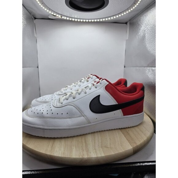 Nike Court Vision Low White University Red Sneakers shoes Size 13 - Picture 1 of 9